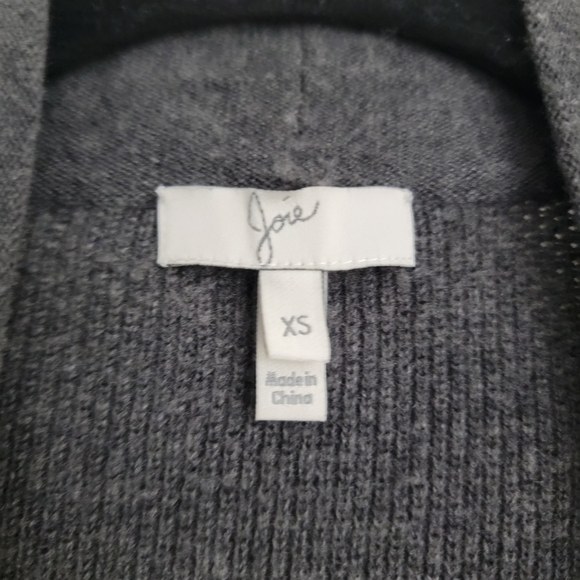 Joie Varda Wool Cashmere Blend Open Front Knit Cardigan Sweater Dark Gray XS - Picture 8 of 9